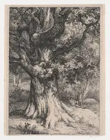Eugène Blery, The Charlemagne, Oak Tree with an Eagle's Nest