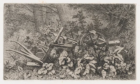 Eugène Blery, The Plow with Burdock Plants