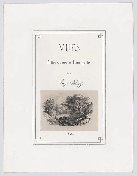 Eugène Blery, Little Oval with a Pine Tree