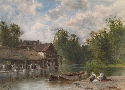Eugène Ciceri, Les Lavandières (Washerwomen)