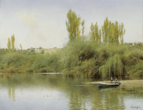 Emilio Sánchez-Perrier, Bank of the Guadaira with Boat