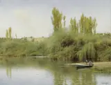 Emilio Sánchez-Perrier, Bank of the Guadaira with Boat