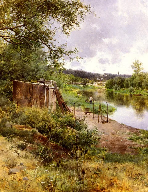 Emilio Sánchez-Perrier, On The River Bank