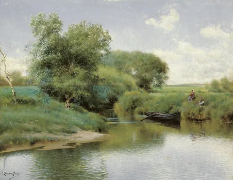 Emilio Sánchez-Perrier, Boating on the River