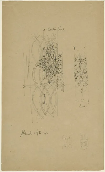 Louis Sullivan, McVickers Theater, Chicago, Illinois, Sketch