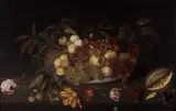 Johannes Bosschaert, still life: fruit and flowers
