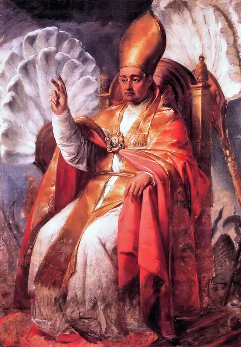 Francesco Podesti, Portrait of Gregory XVI carried on the sedia gestatoria