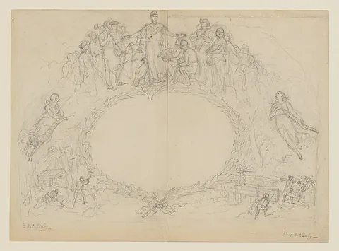 F. O. C. Darley, Allegorical Cartouche