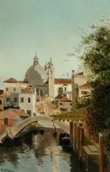 Federico del Campo, Canal with a Bridge