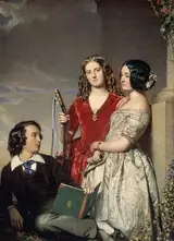 John Faed, The Evening Hour (The Misses Bennie and Mr J. Noble Bennie)