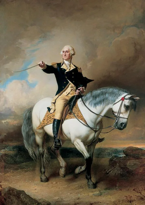 John Faed, Portrait of George Washington Taking the Salute at Trenton