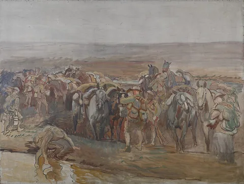 Alfred Munnings, Watering Horses Near Domart