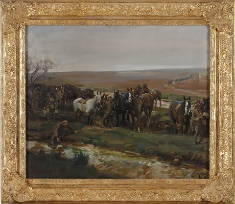 Alfred Munnings, Horses and Chargers of Various Units