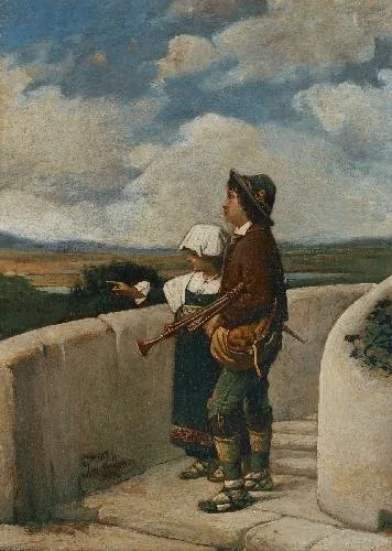 Gerolamo Induno, Children with bagpipe