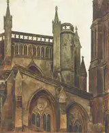 Svend Hammershøi, Capturs House, Wells, seen from the Freemasons Lodge.