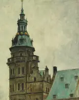 Svend Hammershøi, View of Frederiksborg castle.