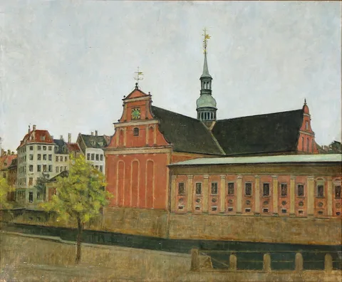 Svend Hammershøi, View of Holmens Church in Copenhagen.