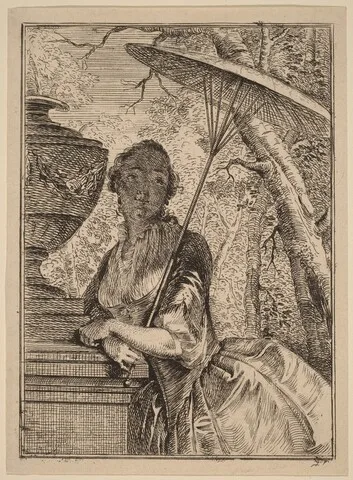 Jacobus Buys, Young Woman Holding a Parasol