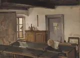 Hans Smidth, En skolestue med en læsende dreng