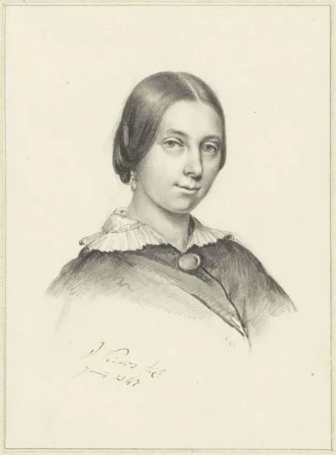 Petrus Kiers, Portret van de kunstenares Maria Vos