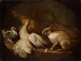 Giovanni Agostino Cassana, Hens, a Pigeon and a Rabbit