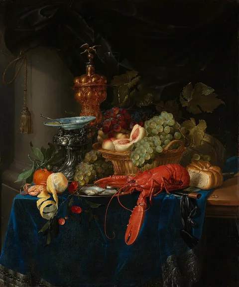Pieter de Ring, Still life with a golden goblet