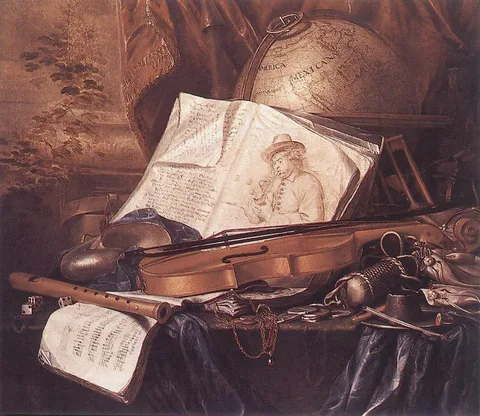 Pieter de Ring, Still Life of Musical Instruments
