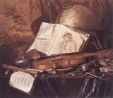 Pieter de Ring, Still Life of Musical Instruments