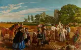 William Maw Egley, 'Hullo Largesse', a Harvest Scene in Norfolk