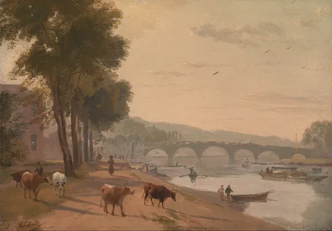 Augustus Wall Callcott, A View of Richmond Bridge, on the Thame