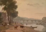 Augustus Wall Callcott, A View of Richmond Bridge, on the Thame