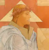 Aloys Wach, Christ with crown of thorns and triangular halo