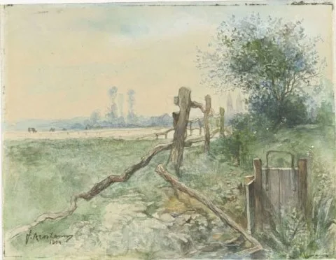 Floris Arntzenius, Weidelandschap met sloot