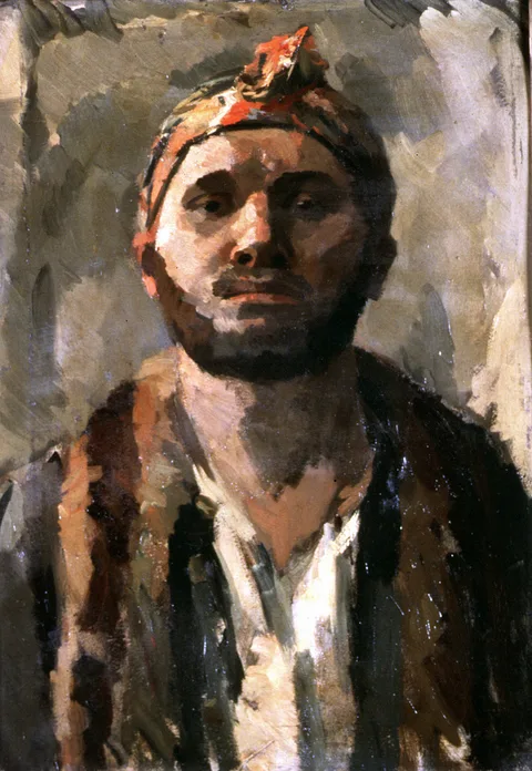 Renè Beeh, Portrait of the Artist with a Turban