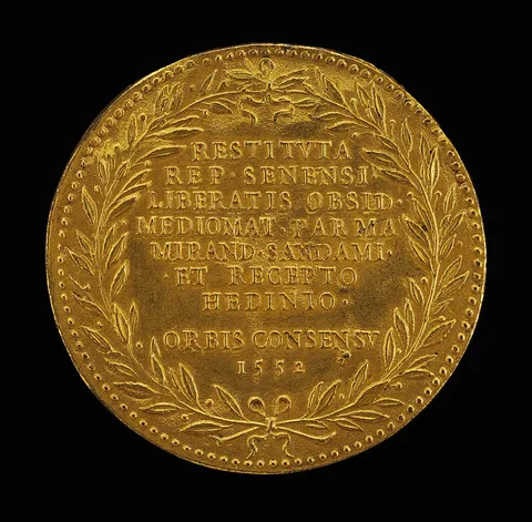 Étienne Delaune, Inscription in a Laurel Wreath [reverse]