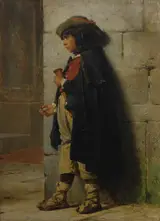 Paul Thumann, Italian musician boy begging for money