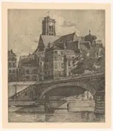 Martin Monnickendam, Gezicht op de Saint-Gervais in Parijs