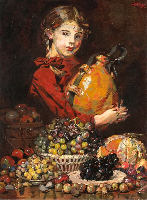 Martin Monnickendam, Monarosa, dochter van de schilder, als fruitverkoopster