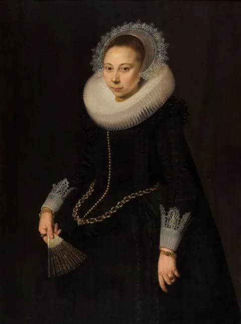 Cornelis van der Voort, Portrait of Maria Overrijn van Schoterbosch (1599/1600-38)