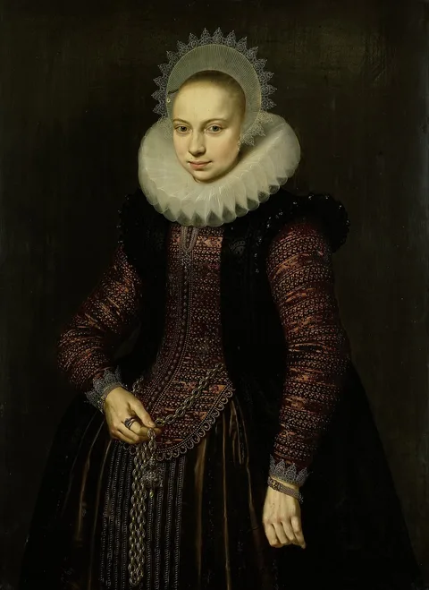 Cornelis van der Voort, Portrait of Brechtje Overrijn van Schoterbosch (1592-1618)