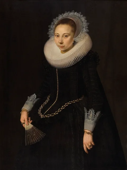 Cornelis van der Voort, Portrait of Maria Overrijn van Schoterbosch (1599/1600-1638)