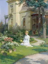 Julius Victor Berger, Girl in the Garden of a Villa