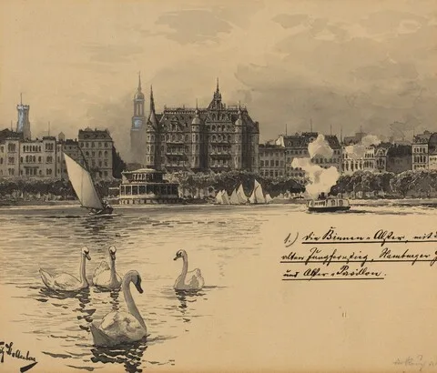 Fritz Stoltenberg, Binnenalster mit Jungfernstieg