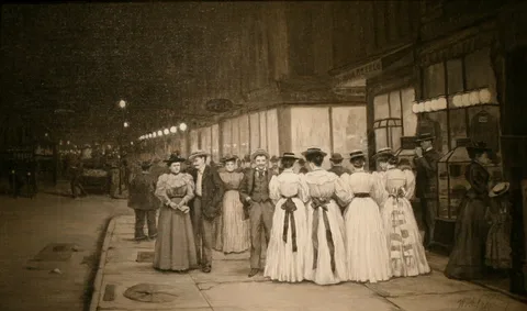 William Anderson Coffin, Saturday Night in August -- Eighth Avenue