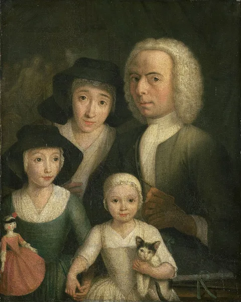 Hendrik Spilman, Self Portrait with his Wife Sanneke van Bommel and their two Children