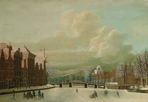 Hendrik Spilman, Korte Spaarne in Haarlem in winter