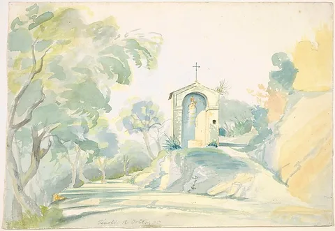 August Lucas, A Roadside Chapel near Tivoli