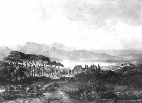 August Lucas, Italienische Landschaft