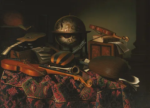 Bartolomeo Bettera, Still Life with Musical Instruments