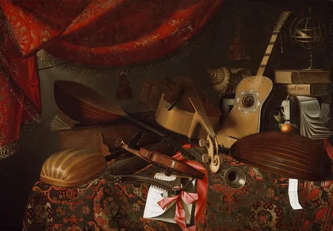 Bartolomeo Bettera, Still Life with Musical Instruments